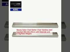 صندلی سالن زیبایی صندلی حلاقه ای صندلی دستبند فولاد ضد زنگ 460 × 60 × 20mm با مواد و 0.7kg / وزن هر جفت