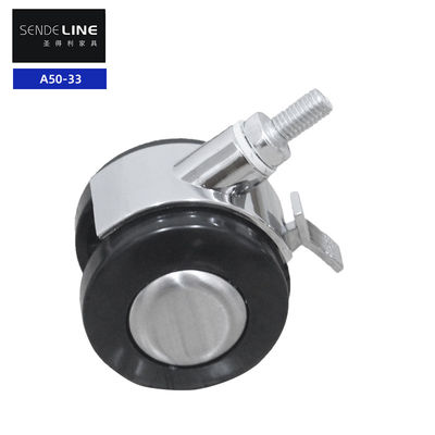 قیمت مناسب 2 اینچ صندلی دفتر Caster پلاستیک برقی برقی و بدون عملکرد ترمز Threaded / کارت تست ورودی آنلاین