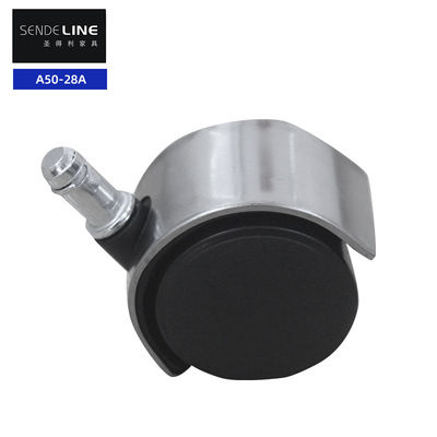 قیمت مناسب صندلی اداری از فولاد ضد زنگ سیاه چرخ تعویض نایلون 50 میلی متری چرخ خاموش آنلاین