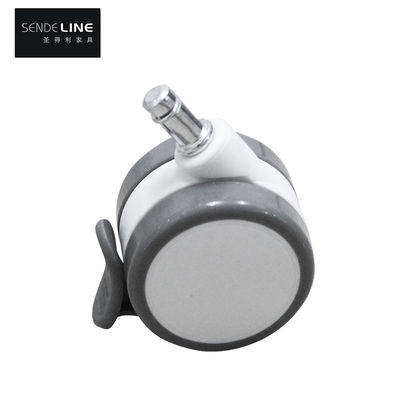 65mm PVC باند ترمز صندلی دفتر Caster با ظرفیت بار بالا و رولینگ صاف